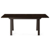 Amisco Drift Extendable Dining Table, Dark Brown Birch Veneer / Dark Brown Metal