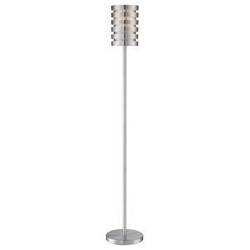 Tendrill II Metal Floor Lamp in Aluminum Type CFL 23W