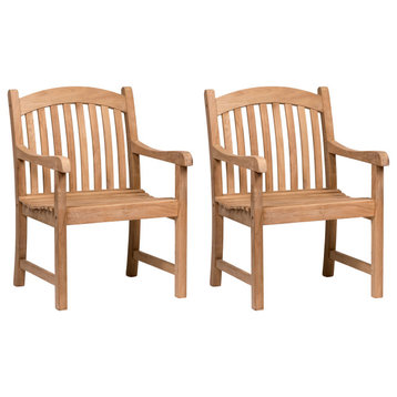 Amazonia Newcastle 2-Piece Patio Armchair | Certified Teak | Ideal for Outdoors