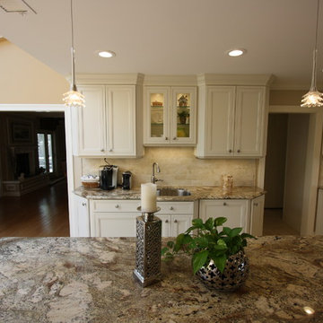 North Caldwell NJ Transitional Kitchen - 2 Islands w-seats - white painted maple