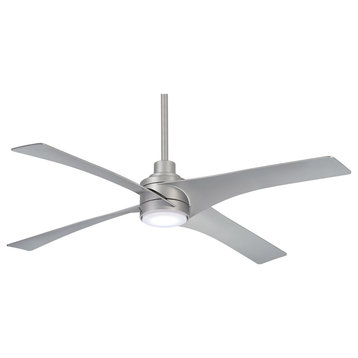 Swept 1 Light 56" Indoor Ceiling Fan, Silver