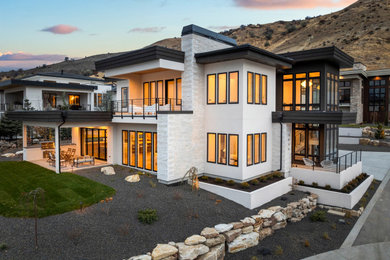 Example of a minimalist exterior home design in Boise