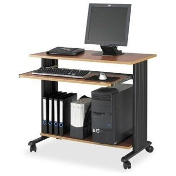 Safco MÜV 35" Fixed Height Wood Workstation in Cherry