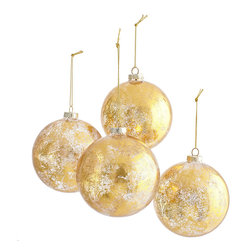 LARGE GOLD ORNAMENTS - SET OF 4 - Products