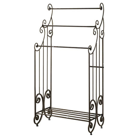 Benilde Pewter Metal Towel Rack