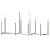 Livex Lighting 40258 Alpine 8 Light 14"W Candle Style Linear - Brushed Nickel