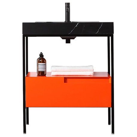 Texel Freestanding Vanity, Red Amber, 30"