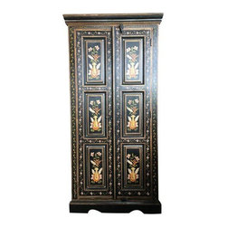 Epic Made in India Black Corner Cabinet - Accent Chests And Cabinets
