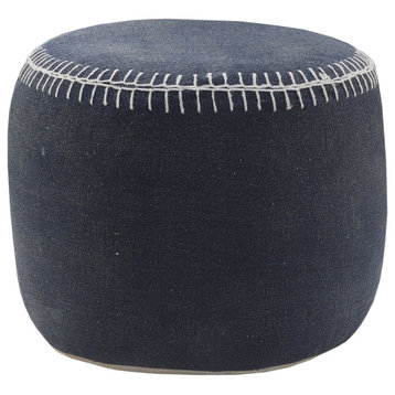 Handcrafted Embroidered Border Pouf