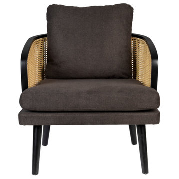 Rattan Backrest Lounge Chair | Dutchbone Manou