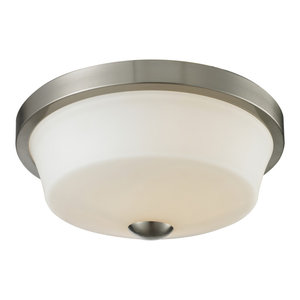 Matte Opal Z-Lite 411F2 2-Light Flush Mount