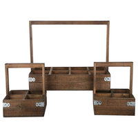 Wood Planter Natural Finish Brown