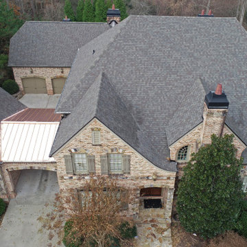 Roof, Gutters, Copper Standing Seam Metal Roof & Chimney Shrouds in Marietta GA