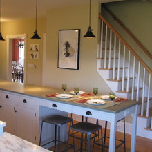 stairs exposed in kitchen