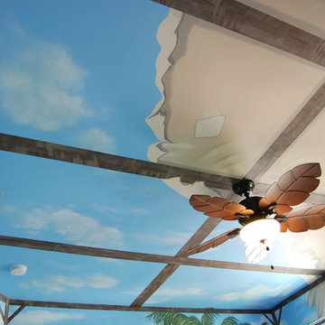 Treasure Island Pirate Mural Themed boys bedroom by MuralArt.com