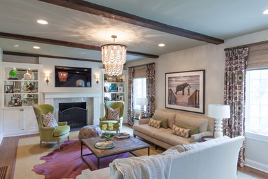 Family room - transitional family room idea in New York