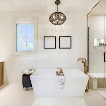 Elegant Spa-Inspired Bathroom Remodel in Newport Beach, CA