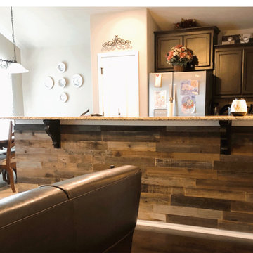 Kitchen/Living Room Bar Wood Accent Wall Wrap
