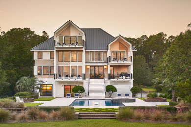 Example of an exterior home design in Other