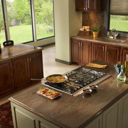 Reverse side fabrication of Corian&reg; Basil. - Kitchen Countertops