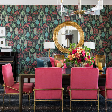 Bold And Colorful Living Room Fulshear TX