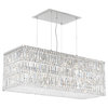 Quantum 33-Light Pendant in Stainless Steel With Clear Spectra Crystal