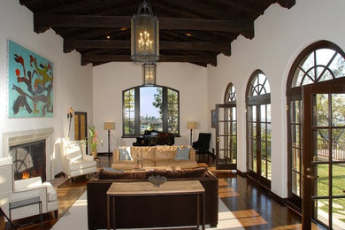 Living room - mediterranean living room idea in Los Angeles
