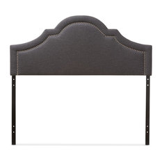 Rita Fabric Upholstered Headboard, Dark Gray, King