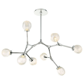 Modern Forms PD-53728 Catalyst 8 Light 28"W LED Abstract - Polished Nickel