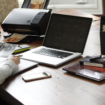 Photo Organizers work with both digital photos and printed photos.