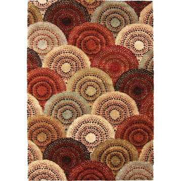 Orian Wild Weave Parker Shag Area Rug, Multicolor, 5'3"x7'6"