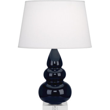 Robert Abbey Small Triple Gourd Accent Lamp, Midnight Blue/Lucite Base - MB33X