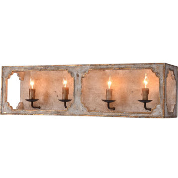 Wall Sconce Terracotta Lighting Nadia Iron Antique White Gold