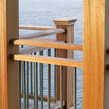 Meranti Posts with Metal Balusters