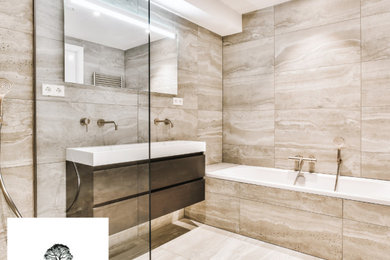 Inspiration for a mid-sized modern home design remodel in Other