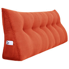 Double Headboard Upholstered Wall Pillow Bed Backrest Cushion Waist Support  Pillow,Washable Cover Lumbar Pad for Dorm Room Bedroom Hotel Daybed