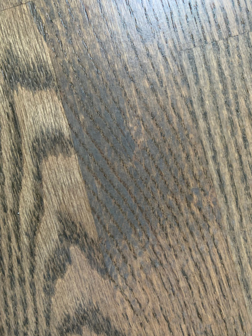 Hardwood Floor Refinish with Uneven Stain & Sheen; White Spots; Bumps
