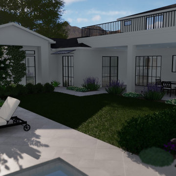 Neutral Estate Pool, Pavillion, Fireplace, Spa, Pickleball, and Garden