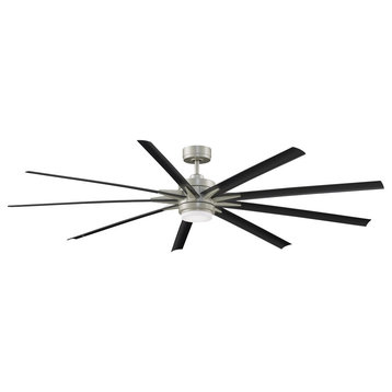 Fanimation Odyn 84" Ceiling Fan With LED Light Kit FPD8159BNWBL, Brushed Nickel