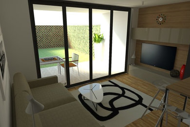 Inspiration for a modern living room remodel in Other