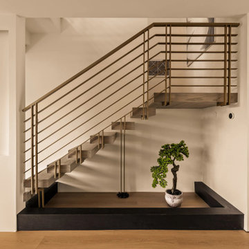 Modern Luxury Staircase and Architectural Finishes in Custom Home