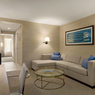 Hotel Living Room with Desk