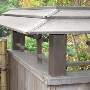 Japanese Garden Around Koi Pond