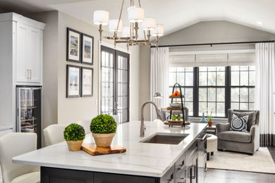 Example of a transitional kitchen design in Philadelphia