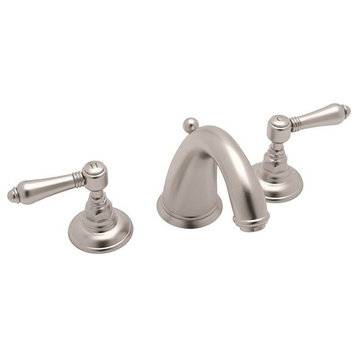 Rohl San Julio 1.2 GPM Lavatory Faucet with 2 Lever Handles, Satin Nickel