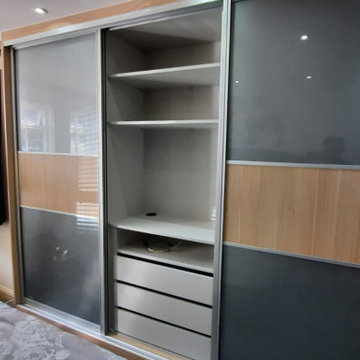 Built-in Sliding Wardrobe with Warm White LED | Brent | Inspired Elements