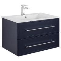 Milano Wall Hung Vanity, Blue, 30"