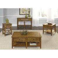 Lake House Medium Brown 3 Piece Set (1-Cocktail 2-End Tables)