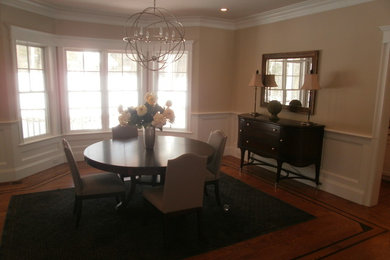 Dining room - coastal dining room idea in Boston