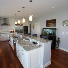 island with dishwasher & sink